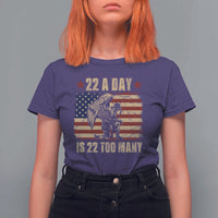 American Veteran T Shirt For Women 22 A Day Is 22 Too Many Veteran Lives Matter