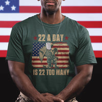 22 A Day Is 22 Too Many Veteran Lives Matter Help Veterans T Shirt - Wonder Print Shop