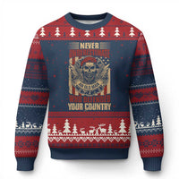 American Veteran Ugly Christmas Sweater Never Underestimate An Old Man Who Defended Your Country - Wonder Print Shop