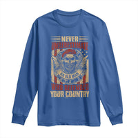American Veteran Long Sleeve Shirt Never Underestimate An Old Man Who Defended Your Country