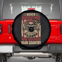 American Veteran Spare Tire Cover Never Underestimate An Old Man Who Defended Your Country