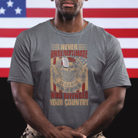 Never Underestimate An Old Man Who Defended Your Country T Shirt - Wonder Print Shop