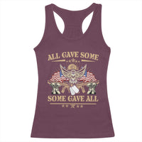 Patriotic Memorial Day Racerback Tank Top All Gave Some Some Gave All Veterans Memorials Day US Flag