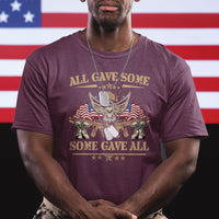 All Gave Some Some Gave All Veterans Memorials Day US Flag T Shirt - Wonder Print Shop