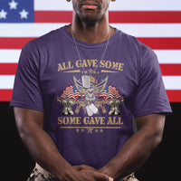 All Gave Some Some Gave All Veterans Memorials Day US Flag T Shirt - Wonder Print Shop