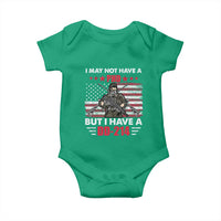 American Veteran Baby Onesie I May Not Have A PhD But Have A DD-214 US Bald Eagle