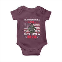 American Veteran Baby Onesie I May Not Have A PhD But Have A DD-214 US Bald Eagle