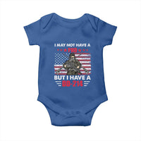 American Veteran Baby Onesie I May Not Have A PhD But Have A DD-214 US Bald Eagle