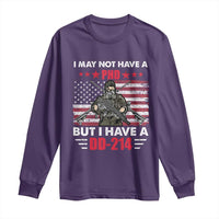 American Veteran Long Sleeve Shirt I May Not Have A PhD But Have A DD-214 US Bald Eagle