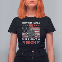 American Veteran T Shirt For Women I May Not Have A PhD But Have A DD-214 US Bald Eagle