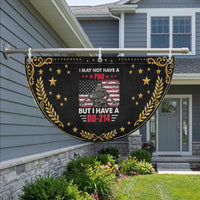 American Veteran Patriotic Fan Flag I May Not Have A PhD But Have A DD-214 US Bald Eagle