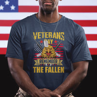 Remember The Fallen Veterans Day US Flag Eagle Honor Heroes T Shirt - Wonder Print Shop