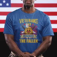 Remember The Fallen Veterans Day US Flag Eagle Honor Heroes T Shirt - Wonder Print Shop