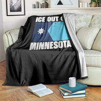 Ice Out Of Minnesota Throw Blanket State Flag Minneapolis Justice and Resistance