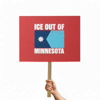 Ice Out Of Minnesota Protest Sign State Flag Minneapolis Justice and Resistance