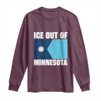 Ice Out Of Minnesota Long Sleeve Shirt State Flag Minneapolis Justice and Resistance