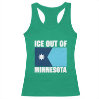 Ice Out Of Minnesota Racerback Tank Top State Flag Minneapolis Justice and Resistance