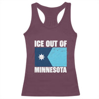 Ice Out Of Minnesota Racerback Tank Top State Flag Minneapolis Justice and Resistance