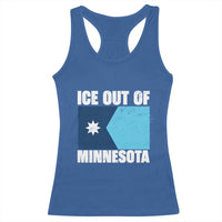 Ice Out Of Minnesota Racerback Tank Top State Flag Minneapolis Justice and Resistance