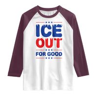 Ice Out For Good Protest Raglan Shirt Justice Against Ice Political Resistance