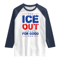Ice Out For Good Protest Raglan Shirt Justice Against Ice Political Resistance
