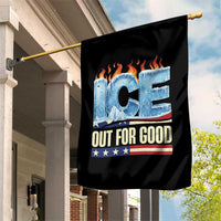 Ice Out For Good Patriotic Protest Garden Flag Patriotic Burn Ice Justice Political Resistance