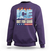 Ice Out For Good Patriotic Protest Sweatshirt Patriotic Burn Ice Justice Political Resistance