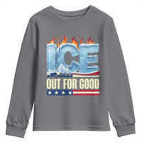 Ice Out For Good Patriotic Protest Youth Sweatshirt Patriotic Burn Ice Justice Political Resistance