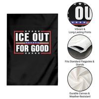 Ice Out For Good Patriotic Protest Garden Flag Justice Resistance Red White and Blue