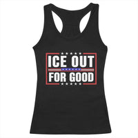 Ice Out For Good Patriotic Protest Racerback Tank Top Justice Resistance Red White and Blue