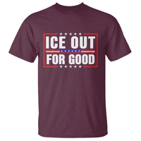 Ice Out For Good Patriotic Protest T Shirt Justice Resistance Red White and Blue