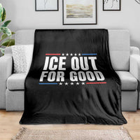 Ice Out For Good Patriotic Protest Throw Blanket Justice Political Resistance