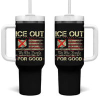 Ice Out For Good We The People Tumbler With Handle Justice and Freedom Political Resistance American Flag