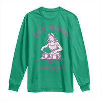 Ice Melts In A Melting Pot Long Sleeve Shirt Funny Cooking Woman Retro Feminist Political Statement