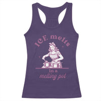 Ice Melts In A Melting Pot Racerback Tank Top Funny Cooking Woman Retro Feminist Political Statement