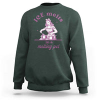 Ice Melts In A Melting Pot Sweatshirt Funny Cooking Woman Retro Feminist Political Statement