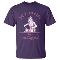 Ice Melts In A Melting Pot T Shirt Funny Cooking Woman Retro Feminist Political Statement
