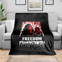Freedom Iran Women Revolution 2026 Throw Blanket Lighting Cigarette with Burning Portrait Graphic