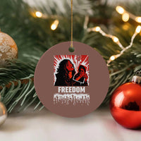 Freedom Iran Women Revolution 2026 Ceramic Ornament Lighting Cigarette with Burning Portrait Graphic