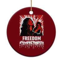 Freedom Iran Women Revolution 2026 Ceramic Ornament Lighting Cigarette with Burning Portrait Graphic