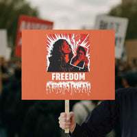 Freedom Iran Women Revolution 2026 Protest Sign Lighting Cigarette with Burning Portrait Graphic