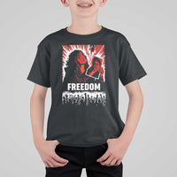 Freedom Iran Women Revolution 2026 T Shirt For Kid Lighting Cigarette with Burning Portrait Graphic