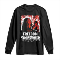 Freedom Iran Women Revolution 2026 Long Sleeve Shirt Lighting Cigarette with Burning Portrait Graphic