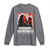 Freedom Iran Women Revolution 2026 Long Sleeve Shirt Lighting Cigarette with Burning Portrait Graphic