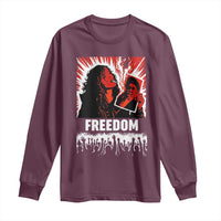 Freedom Iran Women Revolution 2026 Long Sleeve Shirt Lighting Cigarette with Burning Portrait Graphic