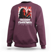 Freedom Iran Women Revolution 2026 Sweatshirt Lighting Cigarette with Burning Portrait Graphic