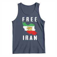 Free Iran Revolution 2026 Tank Top Sun and Lion Flag Iranian Freedom Justice