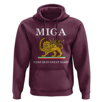 Make Iran Great Again Patriotic MIGA Hoodie Lion and Sun Iranian Revolution Freedom Supporters