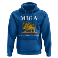 Make Iran Great Again Patriotic MIGA Hoodie Lion and Sun Iranian Revolution Freedom Supporters