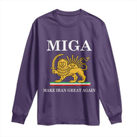 Make Iran Great Again Patriotic MIGA Long Sleeve Shirt Lion and Sun Iranian Revolution Freedom Supporters